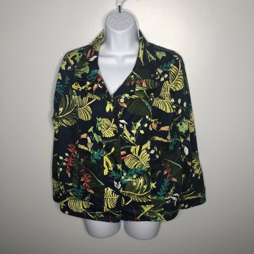 Chico's Tropical Print Jacket